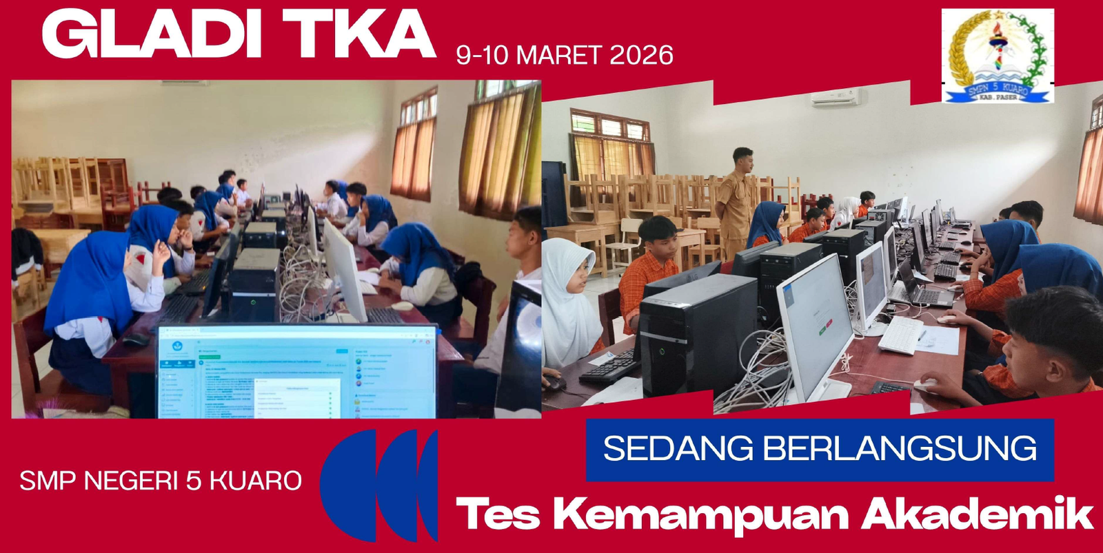 SMP Negeri 5 Kuaro Gelar Gladi Bersih TKA